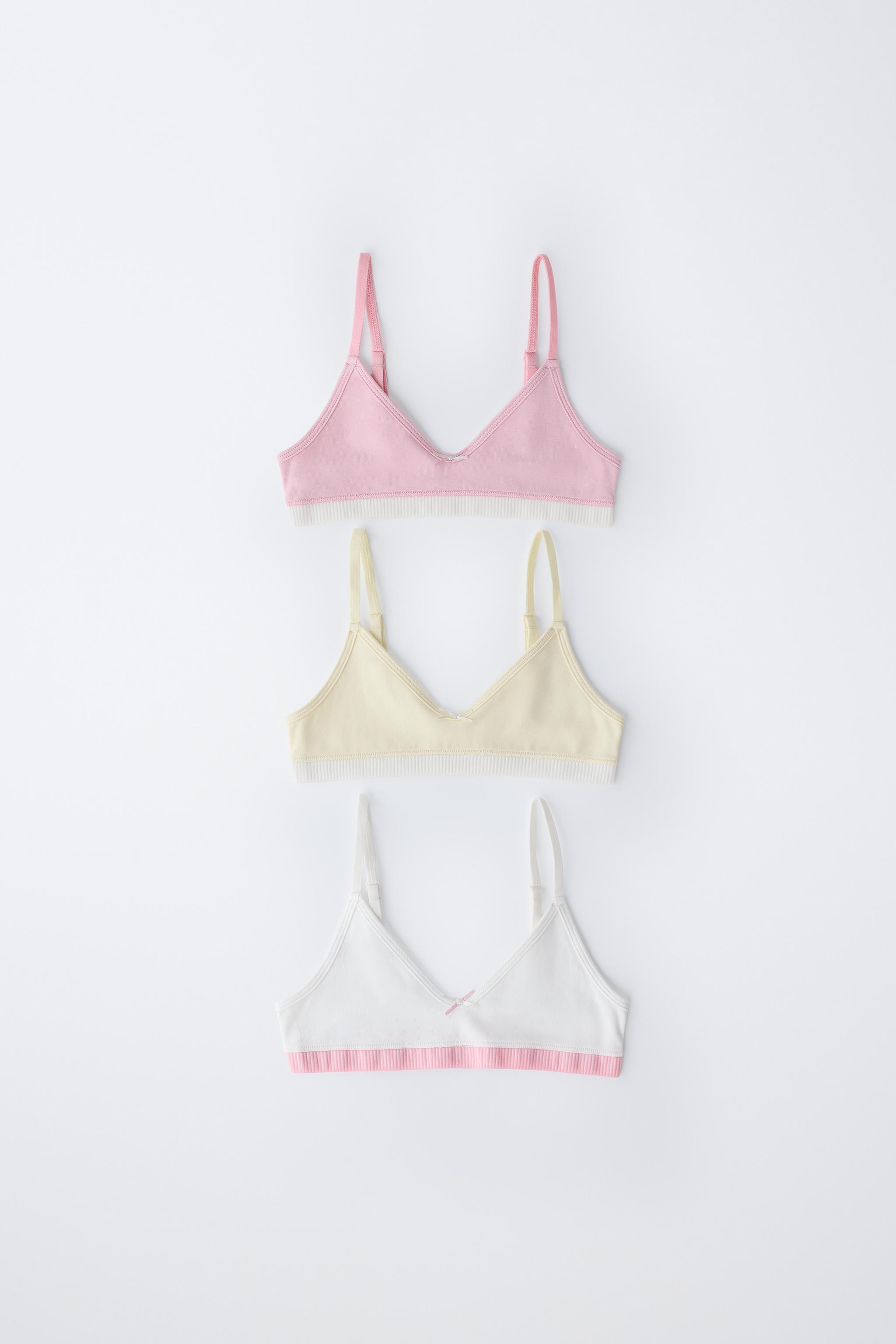 9-14 ANS/ LOT DE TROIS TOPS CONTRASTE